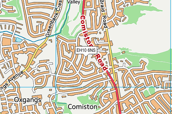 EH10 6NS map - OS VectorMap District (Ordnance Survey) EH10 6NS map - OS VectorMap District (Ordnance Survey)