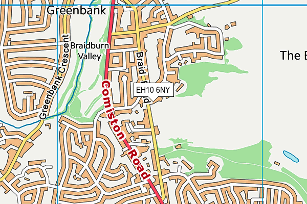 EH10 6NY map - OS VectorMap District (Ordnance Survey) EH10 6NY map - OS VectorMap District (Ordnance Survey)