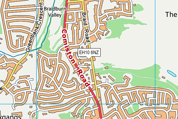 EH10 6NZ map - OS VectorMap District (Ordnance Survey) EH10 6NZ map - OS VectorMap District (Ordnance Survey)