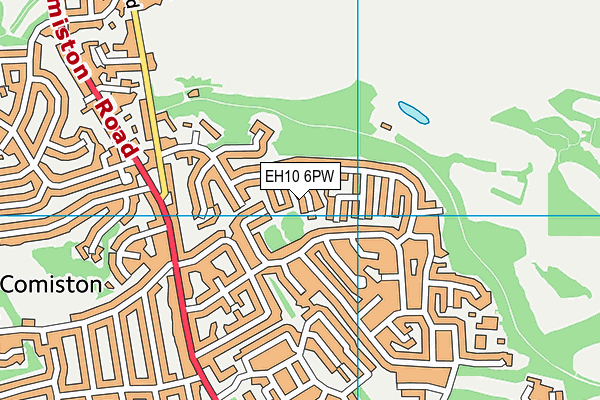 EH10 6PW map - OS VectorMap District (Ordnance Survey) EH10 6PW map - OS VectorMap District (Ordnance Survey)