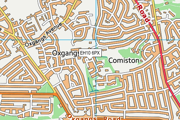 EH10 6PX map - OS VectorMap District (Ordnance Survey)