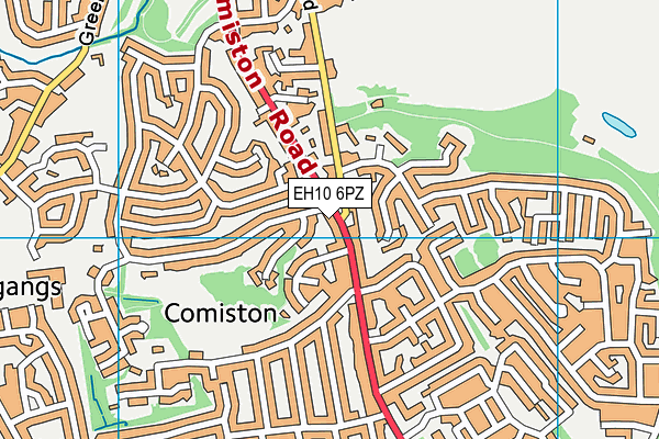 EH10 6PZ map - OS VectorMap District (Ordnance Survey)