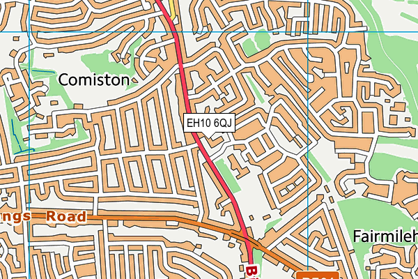EH10 6QJ map - OS VectorMap District (Ordnance Survey) EH10 6QJ map - OS VectorMap District (Ordnance Survey)