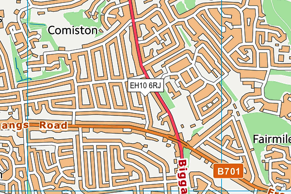 EH10 6RJ map - OS VectorMap District (Ordnance Survey) EH10 6RJ map - OS VectorMap District (Ordnance Survey)