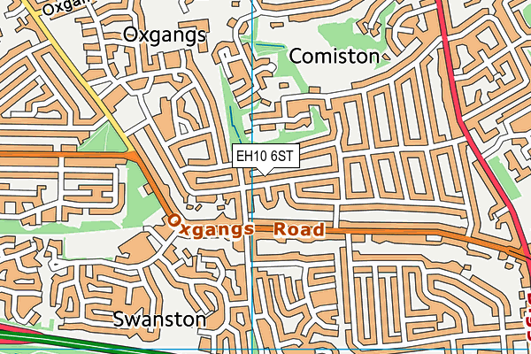 EH10 6ST map - OS VectorMap District (Ordnance Survey) EH10 6ST map - OS VectorMap District (Ordnance Survey)