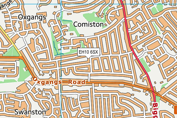 EH10 6SX map - OS VectorMap District (Ordnance Survey) EH10 6SX map - OS VectorMap District (Ordnance Survey)