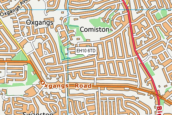 EH10 6TD map - OS VectorMap District (Ordnance Survey)