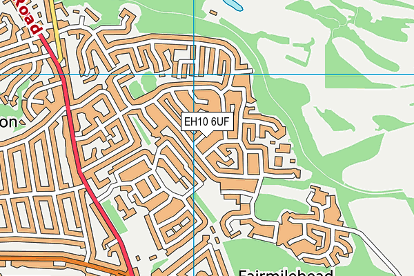EH10 6UF map - OS VectorMap District (Ordnance Survey) EH10 6UF map - OS VectorMap District (Ordnance Survey)