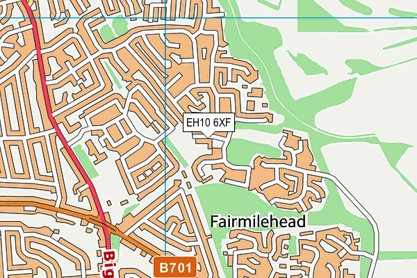 EH10 6XF map - OS VectorMap District (Ordnance Survey)