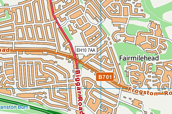EH10 7AA map - OS VectorMap District (Ordnance Survey) EH10 7AA map - OS VectorMap District (Ordnance Survey)