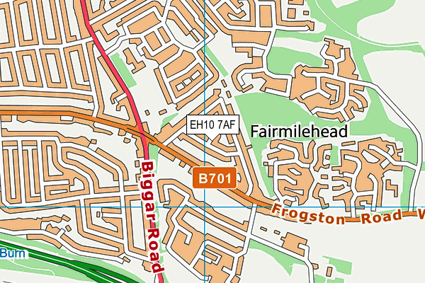 EH10 7AF map - OS VectorMap District (Ordnance Survey) EH10 7AF map - OS VectorMap District (Ordnance Survey)