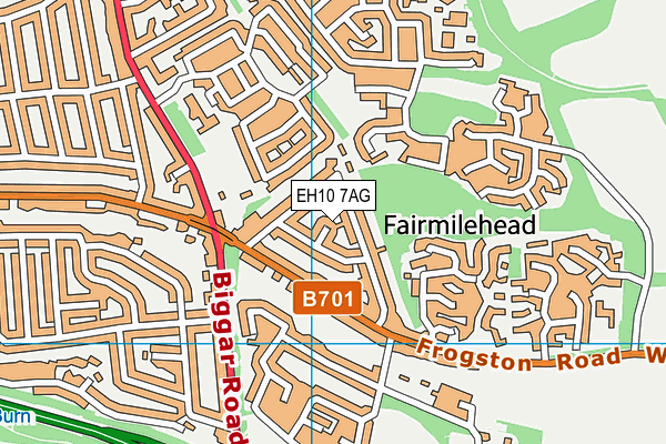 EH10 7AG map - OS VectorMap District (Ordnance Survey) EH10 7AG map - OS VectorMap District (Ordnance Survey)