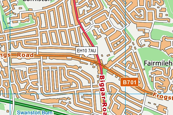 EH10 7AU map - OS VectorMap District (Ordnance Survey) EH10 7AU map - OS VectorMap District (Ordnance Survey)