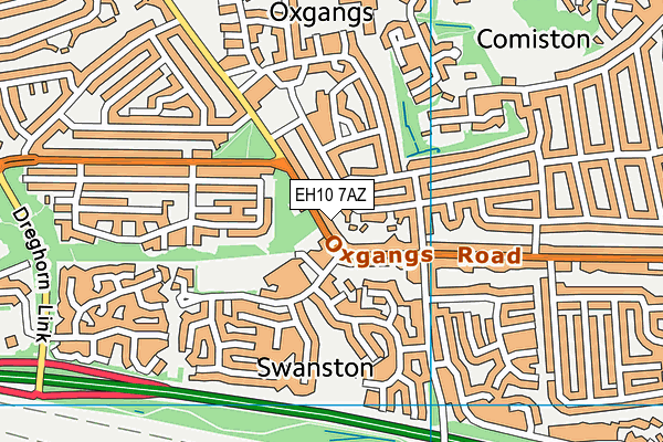 EH10 7AZ map - OS VectorMap District (Ordnance Survey) EH10 7AZ map - OS VectorMap District (Ordnance Survey)