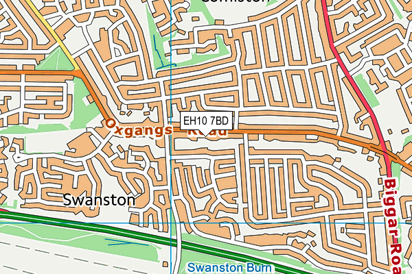 EH10 7BD map - OS VectorMap District (Ordnance Survey)