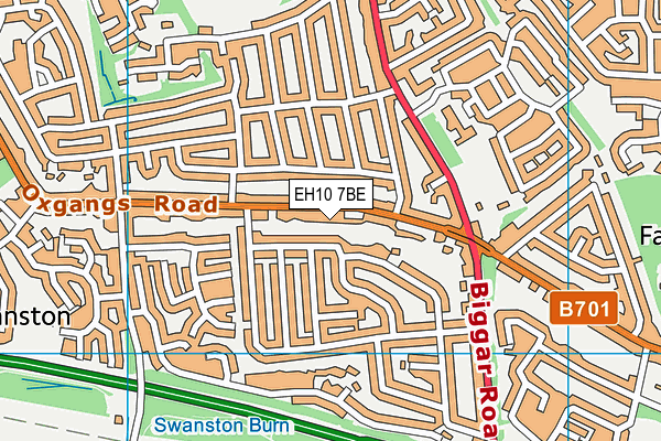 EH10 7BE map - OS VectorMap District (Ordnance Survey)