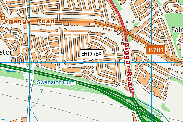 EH10 7BX map - OS VectorMap District (Ordnance Survey) EH10 7BX map - OS VectorMap District (Ordnance Survey)