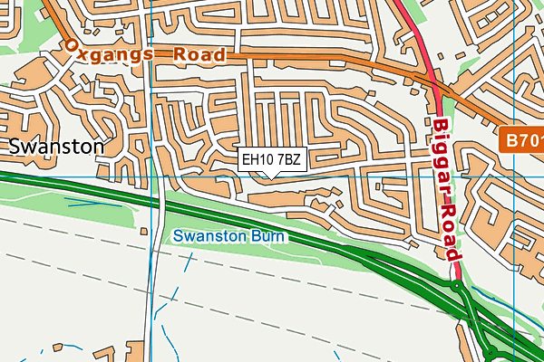 EH10 7BZ map - OS VectorMap District (Ordnance Survey) EH10 7BZ map - OS VectorMap District (Ordnance Survey)