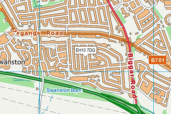 EH10 7DG map - OS VectorMap District (Ordnance Survey) EH10 7DG map - OS VectorMap District (Ordnance Survey)