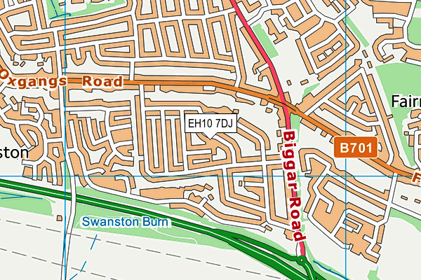 EH10 7DJ map - OS VectorMap District (Ordnance Survey) EH10 7DJ map - OS VectorMap District (Ordnance Survey)