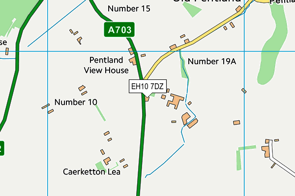 EH10 7DZ map - OS VectorMap District (Ordnance Survey)