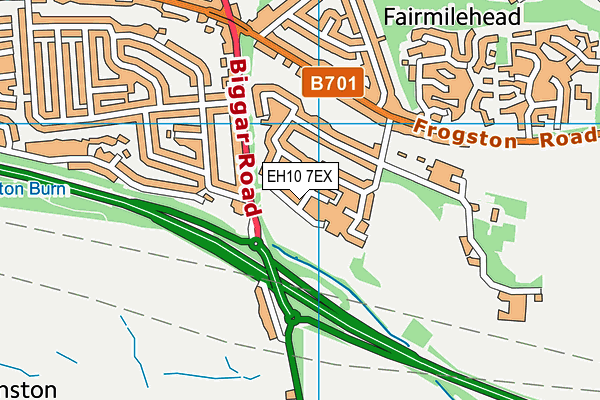 EH10 7EX map - OS VectorMap District (Ordnance Survey) EH10 7EX map - OS VectorMap District (Ordnance Survey)