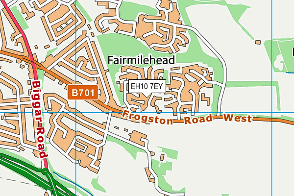 EH10 7EY map - OS VectorMap District (Ordnance Survey)