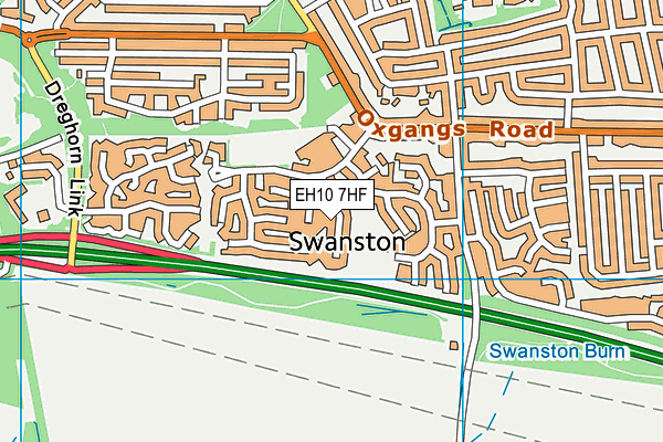 EH10 7HF map - OS VectorMap District (Ordnance Survey) EH10 7HF map - OS VectorMap District (Ordnance Survey)
