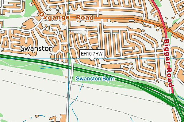 EH10 7HW map - OS VectorMap District (Ordnance Survey) EH10 7HW map - OS VectorMap District (Ordnance Survey)
