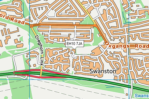 EH10 7JA map - OS VectorMap District (Ordnance Survey) EH10 7JA map - OS VectorMap District (Ordnance Survey)