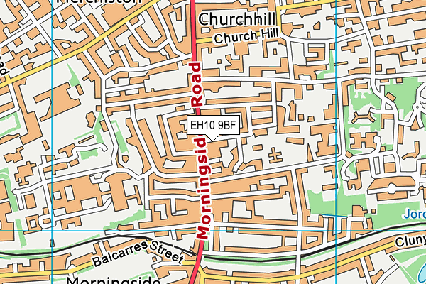 EH10 9BF map - OS VectorMap District (Ordnance Survey)