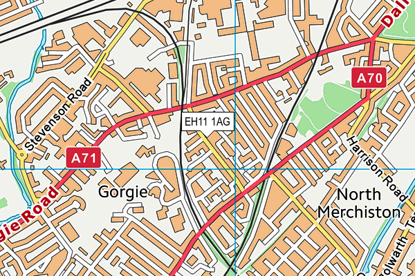 EH11 1AG map - OS VectorMap District (Ordnance Survey)