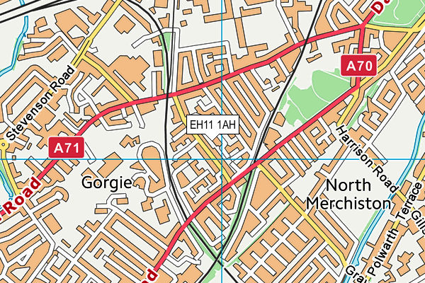 EH11 1AH map - OS VectorMap District (Ordnance Survey) EH11 1AH map - OS VectorMap District (Ordnance Survey)