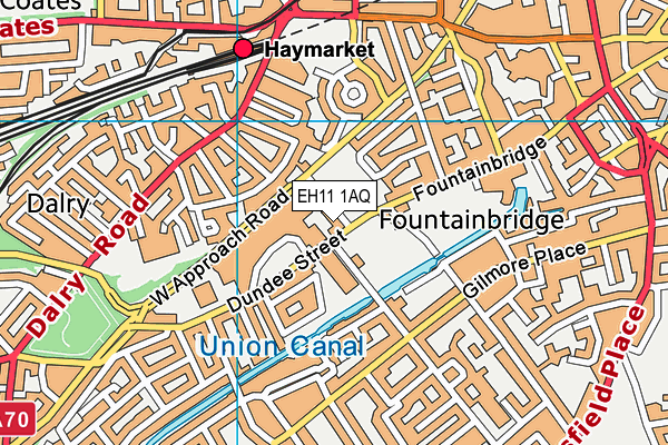 EH11 1AQ map - OS VectorMap District (Ordnance Survey) EH11 1AQ map - OS VectorMap District (Ordnance Survey)