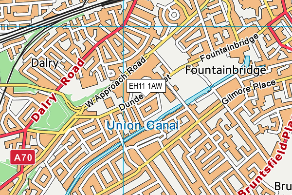 EH11 1AW map - OS VectorMap District (Ordnance Survey) EH11 1AW map - OS VectorMap District (Ordnance Survey)