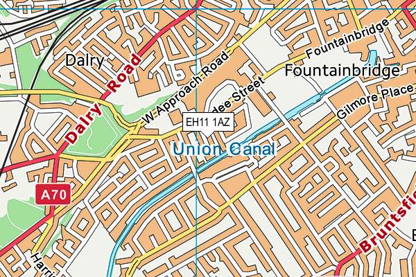 EH11 1AZ map - OS VectorMap District (Ordnance Survey)