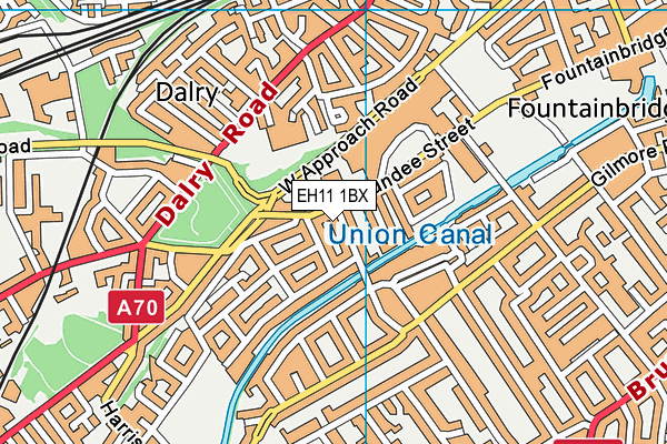EH11 1BX map - OS VectorMap District (Ordnance Survey) EH11 1BX map - OS VectorMap District (Ordnance Survey)
