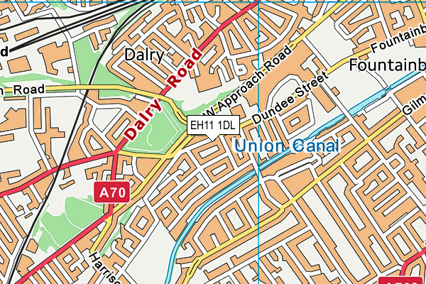 EH11 1DL map - OS VectorMap District (Ordnance Survey) EH11 1DL map - OS VectorMap District (Ordnance Survey)