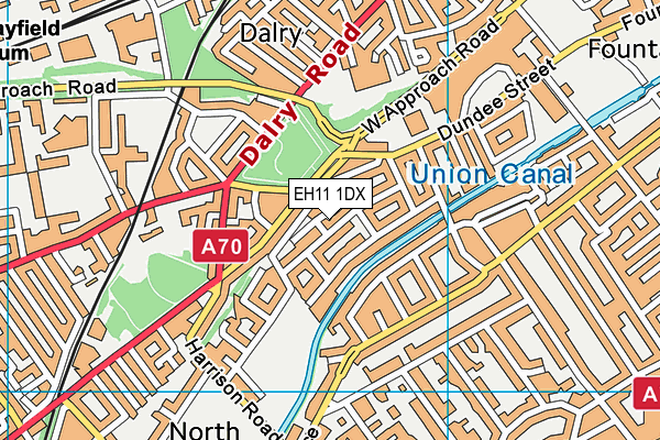 EH11 1DX map - OS VectorMap District (Ordnance Survey) EH11 1DX map - OS VectorMap District (Ordnance Survey)