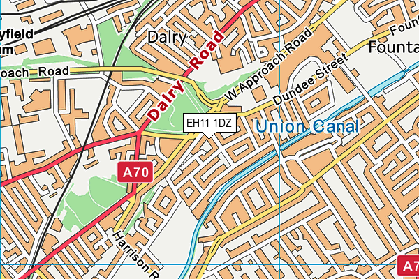 EH11 1DZ map - OS VectorMap District (Ordnance Survey) EH11 1DZ map - OS VectorMap District (Ordnance Survey)