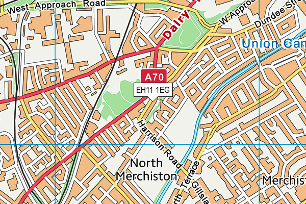 EH11 1EG map - OS VectorMap District (Ordnance Survey)