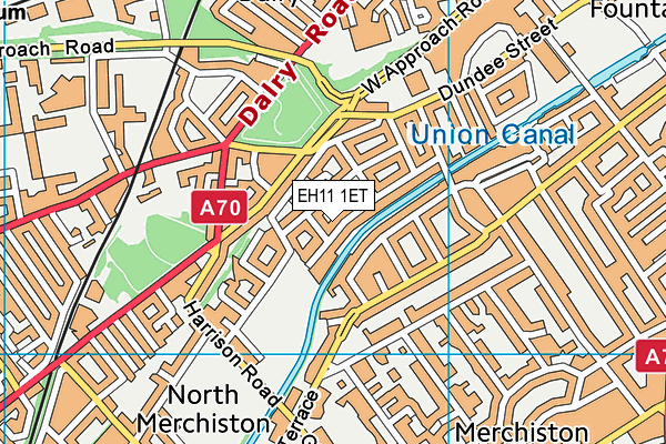 EH11 1ET map - OS VectorMap District (Ordnance Survey) EH11 1ET map - OS VectorMap District (Ordnance Survey)