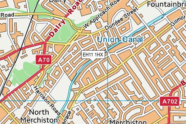 EH11 1HX map - OS VectorMap District (Ordnance Survey) EH11 1HX map - OS VectorMap District (Ordnance Survey)