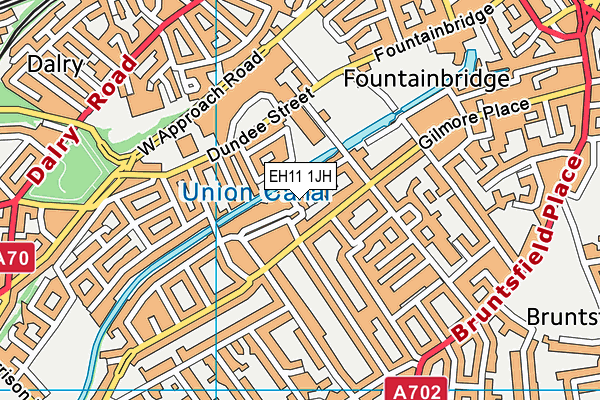 EH11 1JH map - OS VectorMap District (Ordnance Survey) EH11 1JH map - OS VectorMap District (Ordnance Survey)