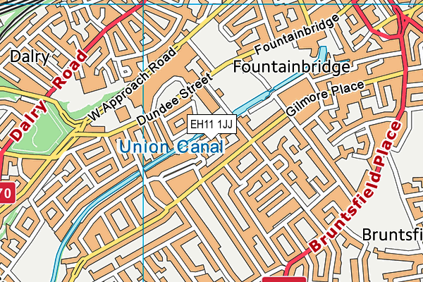 EH11 1JJ map - OS VectorMap District (Ordnance Survey) EH11 1JJ map - OS VectorMap District (Ordnance Survey)