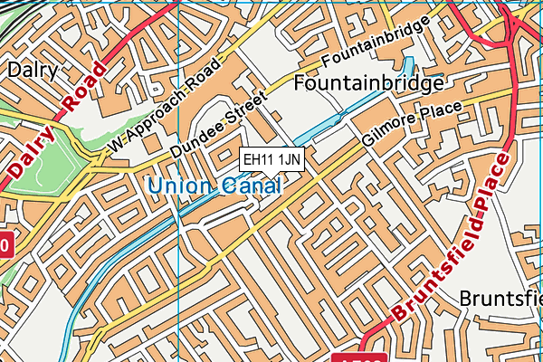 EH11 1JN map - OS VectorMap District (Ordnance Survey) EH11 1JN map - OS VectorMap District (Ordnance Survey)