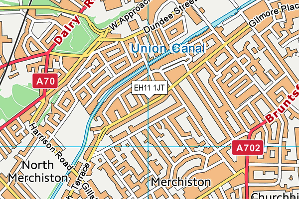 EH11 1JT map - OS VectorMap District (Ordnance Survey) EH11 1JT map - OS VectorMap District (Ordnance Survey)