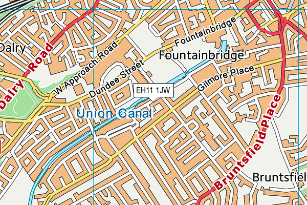 EH11 1JW map - OS VectorMap District (Ordnance Survey) EH11 1JW map - OS VectorMap District (Ordnance Survey)