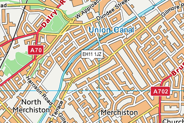 EH11 1JZ map - OS VectorMap District (Ordnance Survey) EH11 1JZ map - OS VectorMap District (Ordnance Survey)