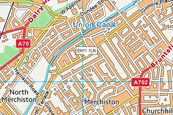 EH11 1LN map - OS VectorMap District (Ordnance Survey) EH11 1LN map - OS VectorMap District (Ordnance Survey)